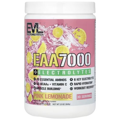 EVLution Nutrition, EAA 7000 + электролиты, розовый лимонад, 369 г (13 унций)